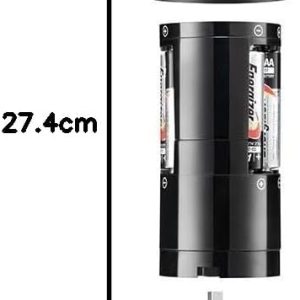 WMF Elektrische Mühle 21 cm, Salz- und Pfeffermühle unbefüllt, Kunststoff, Keramikmahlwerk schwarz 12