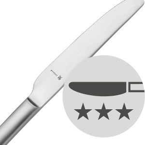 WMF Virginia Besteck Set 12 Personen, 66 teilig, 60 Teile mit Servierbesteck, Hohlheftmesser, Cromargan protect teilmattiert, kratzbeständig 28