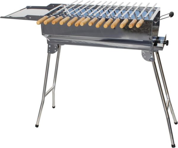 Andreas Dell® Premium Holzkohlengrill | Tragbarer Klappgrill Grill mit Aschesschublade, Spießen & Grillrost | Perfekt für Garten, Camping & Terrasse 1