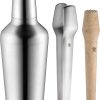 WMF Matroschka Cocktail Set 5-teilig, Barset mit Edelstahl Cocktail Shaker 700ml, Barmaß, Cocktail Sieb, Eiszange und Stößel, ineinander verstaubar 11