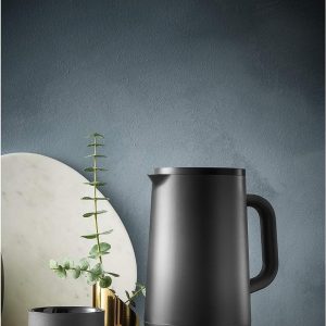 WMF Impulse Thermoskanne 1l, Isolierkanne für Tee oder Kaffee, Druckverschluss, hält Getränke 24h kalt & warm, schwarz 10