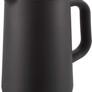 WMF Impulse Thermoskanne 1l, Isolierkanne für Tee oder Kaffee, Druckverschluss, hält Getränke 24h kalt & warm, schwarz 14