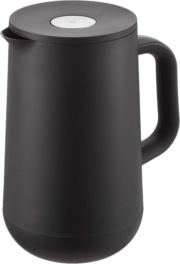 WMF Impulse Thermoskanne 1l, Isolierkanne für Tee oder Kaffee, Druckverschluss, hält Getränke 24h kalt & warm, schwarz 4