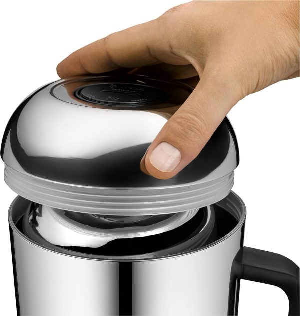 WMF Impulse Thermoskanne 1l, Isolierkanne für Tee oder Kaffee, Druckverschluss, hält Getränke 24h kalt & warm, schwarz 5