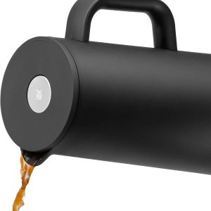 WMF Impulse Thermoskanne 1l, Isolierkanne für Tee oder Kaffee, Druckverschluss, hält Getränke 24h kalt & warm, schwarz 18