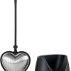 AdHoc Teefilter Big Heart, schwarz, Kunststoff/Edelstahl, L: 21 cm, B: 3 cm, mit Ständer: L: 22 cm, B: 9 cm [W] 2