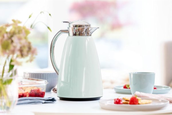 Emsa Campo Isolierkanne F4130300 | 1L Füllmenge | Quick Tip Verschluss | 100% dicht | 12h warm, 24h kalt | Premium Edelstahl | Einfache Reinigung | Pastel-Mint 2