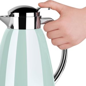 Emsa Campo Isolierkanne F4130300 | 1L Füllmenge | Quick Tip Verschluss | 100% dicht | 12h warm, 24h kalt | Premium Edelstahl | Einfache Reinigung | Pastel-Mint 12