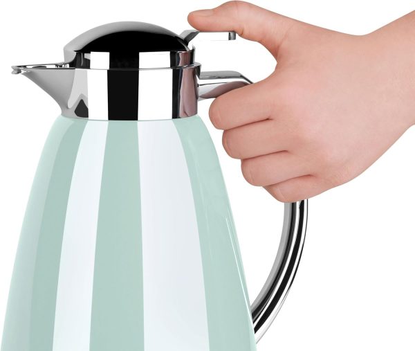 Emsa Campo Isolierkanne F4130300 | 1L Füllmenge | Quick Tip Verschluss | 100% dicht | 12h warm, 24h kalt | Premium Edelstahl | Einfache Reinigung | Pastel-Mint 3