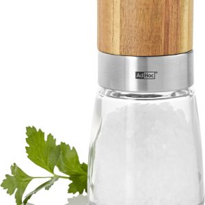 AdHoc MP99 Pfeffer- oder Salzmühle Akasia, Keramik Mahlwerk, Akazienholz/Edelstahl/Glas 6