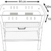 ceki Holzkohlegrill Grill Gartengrill Standgrill schwarz Kohlegrill Camping Grill Mangal OVP (44) 22