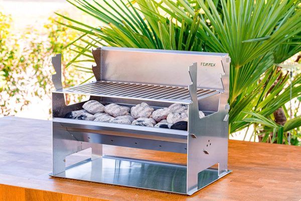 FENNEK 2.0 | Mobiler und steckbarer Holzkohle-Grill aus Edelstahl für Camping, Trekking, Vanlife, Garten und Outdoor Grill-Spaß (FENNEK 2.0) 6