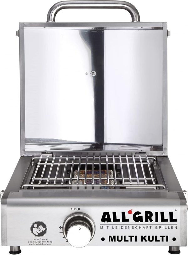 ALL GRILL Allgrill Multi-KULTI Gasgrill mit Zündsicherung - Portabler, multifunktionaler Gasgrill 2