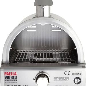 ALL GRILL Allgrill Multi-KULTI Set 4 zündgesichert - Gasgrill + Pizzahaube + Pizzastein + Gusspfanne 16