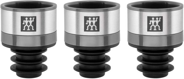 ZWILLING Fresh & Save Vakuum Weinverschluss Set, 3-tlg, grau 2