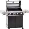 RÖSLE Gasgrill BBQ-Station VIDERO G4-S Schwarz, Grill mit 4 Edelstahlbrennern, extra Primezone und Seitenbrenner, klappbare Seitentische, VARIO+, pulverbeschichteter Stahl 22
