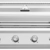 Grillfürst Gasgrill G401E - 4-Brenner Edelstahl, Einbau Gasgrill mit Sichtscheibe, Outdoorküchen Grill mit doppelwandigem Deckel und Edelstahl-Rosten, Built In Modell 26