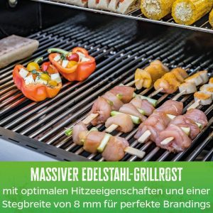 Grillfürst Gasgrill G401E - 4-Brenner Edelstahl, Einbau Gasgrill mit Sichtscheibe, Outdoorküchen Grill mit doppelwandigem Deckel und Edelstahl-Rosten, Built In Modell 17