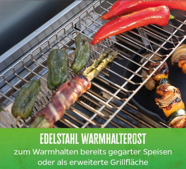 Grillfürst Gasgrill G401E - 4-Brenner Edelstahl, Einbau Gasgrill mit Sichtscheibe, Outdoorküchen Grill mit doppelwandigem Deckel und Edelstahl-Rosten, Built In Modell 7