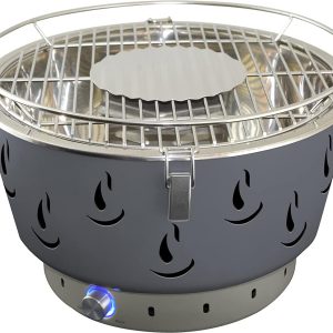 JAK BBQ Airbroil XL J 101 Holzkohlegrill Grau Tischgrill Holzkohlegrill mit regulierbarer Belüftung inklusive Transporttasche Outdoor Campinggrill 9