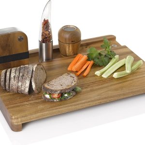 AdHoc SB20 Schneidbrett mit integrierter Lunchbox COTTO, Akazienholz/Edelstahl/Polyester 7