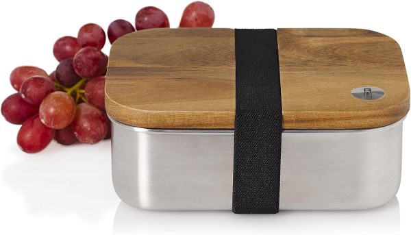 AdHoc SB20 Schneidbrett mit integrierter Lunchbox COTTO, Akazienholz/Edelstahl/Polyester 4