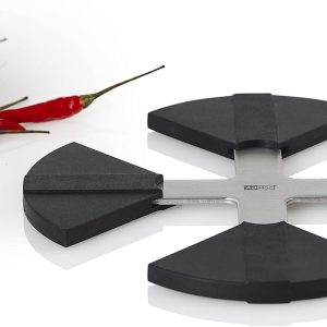 AdHoc TU41 ausziehbarer und Rutschfester Topfuntersetzer Flex, Silikon/Edelstahl 7