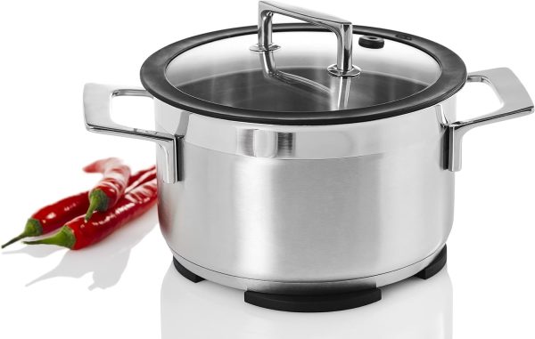 AdHoc TU41 ausziehbarer und Rutschfester Topfuntersetzer Flex, Silikon/Edelstahl 5