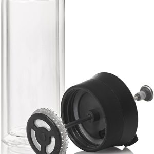 AdHoc TT25 French Press Becher THERMO-GLASS, 300 ml (ohne Kaffee), Glas/Edelstahl/Kunststoff/Silikon 9