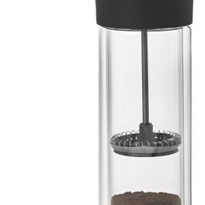 AdHoc TT25 French Press Becher THERMO-GLASS, 300 ml (ohne Kaffee), Glas/Edelstahl/Kunststoff/Silikon 11