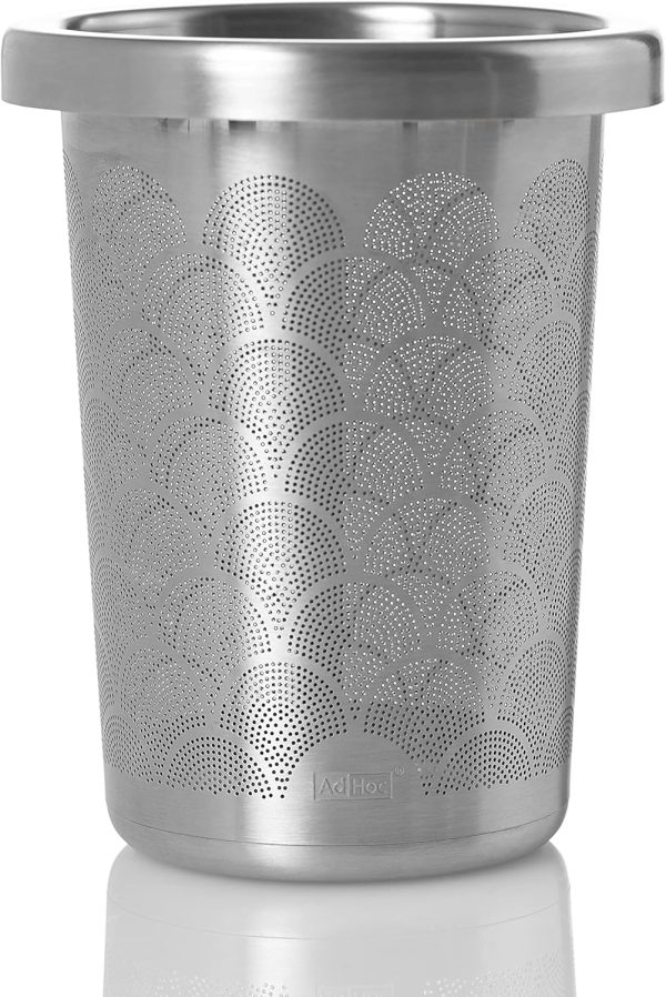AdHoc Fusion Glass | Set 2x Teeglas und 2x Teefilter für losen Tee | 400ml Füllmenge, Borosilikatglas/Edelstahl 6