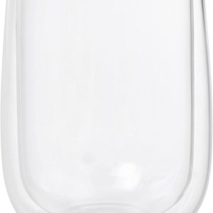 AdHoc Fusion Glass | Set 2x Teeglas und 2x Teefilter für losen Tee | 400ml Füllmenge, Borosilikatglas/Edelstahl 18