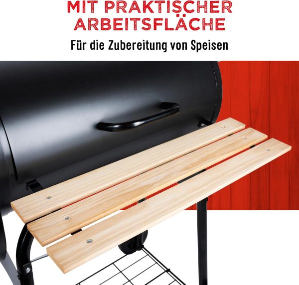 BBQ Collection 2-in-1 Smoker BBQ - Holzkohlegrill - Gartenküche Barbecue - Grill- und Räuchergrills - 104 x 58 x 114 cm 6