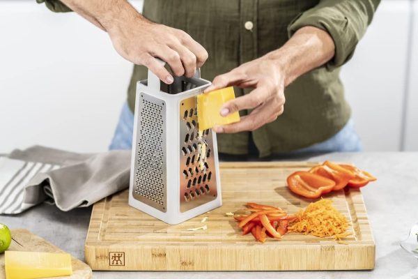 ZWILLING Z-Cut Vierkantreibe, Multifunktional, Edelstahlklinge, Kunststoffgehäuse, Zwei-Wege-Reibtechnologie, Grau 9