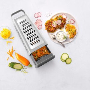 ZWILLING Z-Cut Vierkantreibe, Multifunktional, Edelstahlklinge, Kunststoffgehäuse, Zwei-Wege-Reibtechnologie, Grau 42