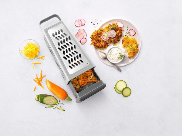 ZWILLING Z-Cut Vierkantreibe, Multifunktional, Edelstahlklinge, Kunststoffgehäuse, Zwei-Wege-Reibtechnologie, Grau 14