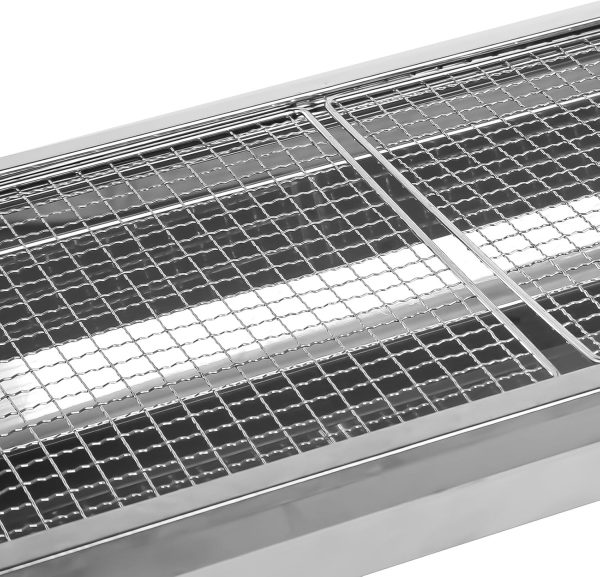 AGM Holzkohlegrill Camping Grill Holzkohle,Klappgrill Tragbarer Grill,Für Camping Garten Picknick Party, 73x 33x 71 cm, für 5-10 Personen 3
