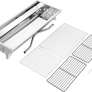 AGM Holzkohlegrill Camping Grill Holzkohle,Klappgrill Tragbarer Grill,Für Camping Garten Picknick Party, 73x 33x 71 cm, für 5-10 Personen 18