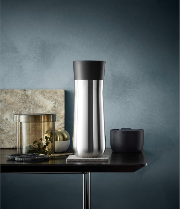 WMF Impulse Isolierbecher 350 ml, Thermobecher mit Automatikverschluss, 360°-Trinköffnung, Kaffeebecher to go hält Getränke 8h heiß/12h kalt, silber 2