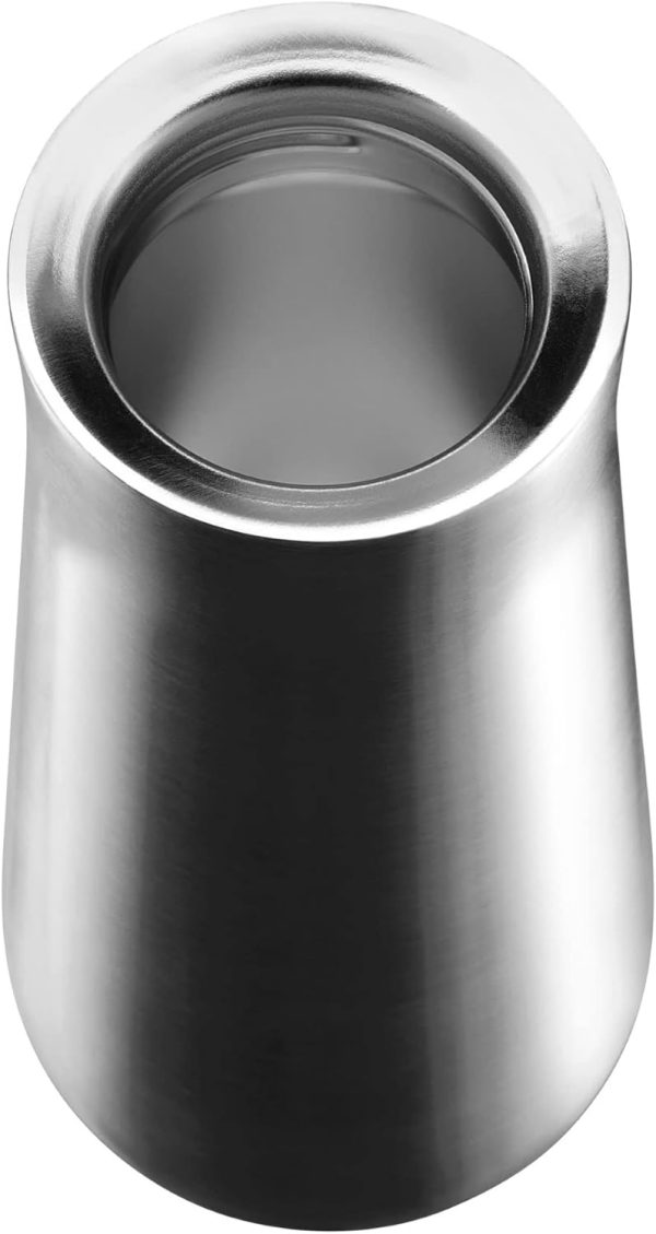 WMF Impulse Isolierbecher 350 ml, Thermobecher mit Automatikverschluss, 360°-Trinköffnung, Kaffeebecher to go hält Getränke 8h heiß/12h kalt, silber 5
