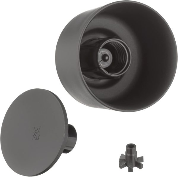 WMF Impulse Isolierbecher 350 ml, Thermobecher mit Automatikverschluss, 360°-Trinköffnung, Kaffeebecher to go hält Getränke 8h heiß/12h kalt, silber 8