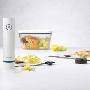 ZWILLING Fresh & Save Vakuum Starterset, Glas, 7-teilig, inkl. Dose, Pumpe und Beutel, La Mer 20