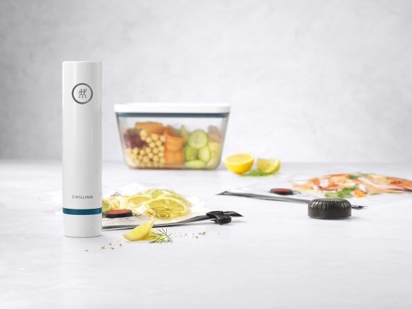 ZWILLING Fresh & Save Vakuum Starterset, Glas, 7-teilig, inkl. Dose, Pumpe und Beutel, La Mer 7