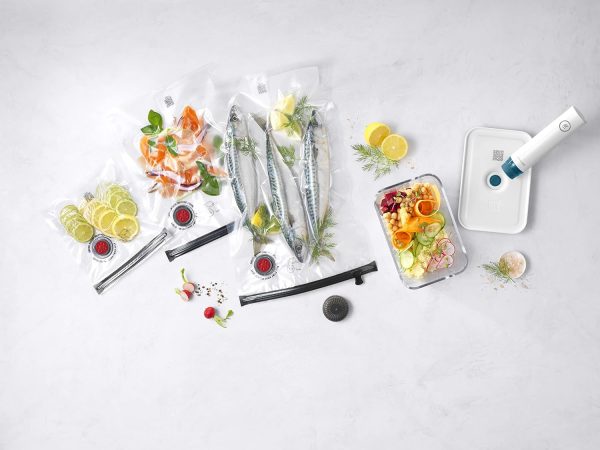 ZWILLING Fresh & Save Vakuum Starterset, Glas, 7-teilig, inkl. Dose, Pumpe und Beutel, La Mer 8