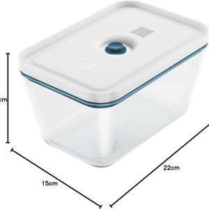ZWILLING Fresh & Save Vakuum Starterset, Glas, 7-teilig, inkl. Dose, Pumpe und Beutel, La Mer 24