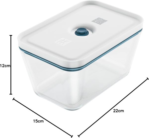 ZWILLING Fresh & Save Vakuum Starterset, Glas, 7-teilig, inkl. Dose, Pumpe und Beutel, La Mer 9