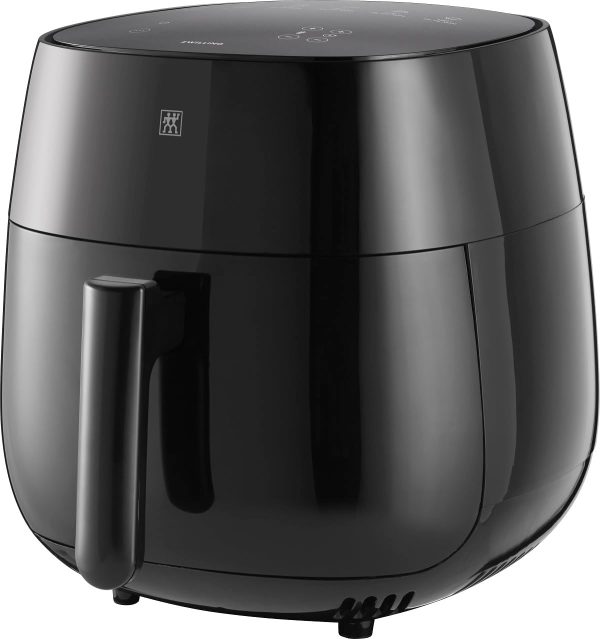 ZWILLING Air Fryer / Heißluftfritteuse, 4 L, 6 Programme, 1.400 Watt, Frittieren, Garen und Backen ohne Fett, inkl. Rezeptbuch, Schwarz 1