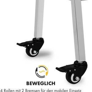 Klarstein 2-in-1 Rotisserie Grill mit Motor, Grill mit Drehspieß, Großer Spießgrill für Spanferkel, Grill mit Sichtfenster, Spieß Grill mit Edelstahl-Rost, Großer Holzkohlegrill mit Bodenrollen 22