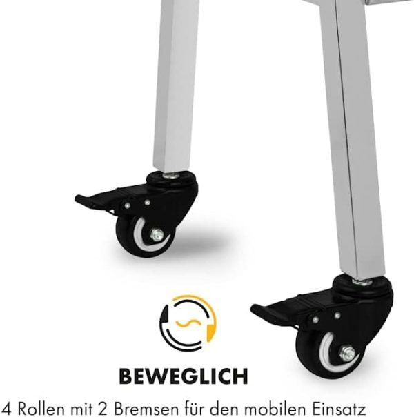 Klarstein 2-in-1 Rotisserie Grill mit Motor, Grill mit Drehspieß, Großer Spießgrill für Spanferkel, Grill mit Sichtfenster, Spieß Grill mit Edelstahl-Rost, Großer Holzkohlegrill mit Bodenrollen 8