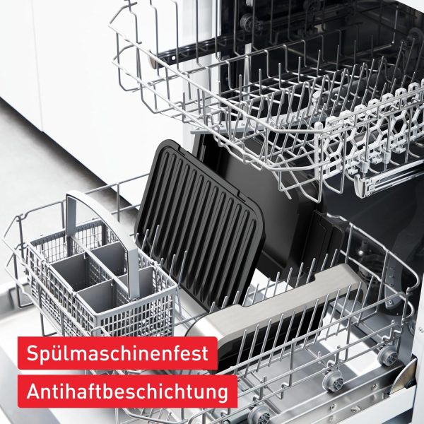 Tefal OptiGrill 4in1 Kontaktgrill mit Backschale, Aufklappbar, Tischgrill, 9 Programme, Garstufenanzeige, Elektrogrill, Backofen, GC776D10, Edelstahl/Schwarz 7